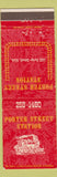 Matchbook Cover - Porter Street Station Detroit MI