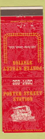 Matchbook Cover - Porter Street Station Detroit MI