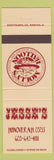 Matchbook Cover - Jesse's Hanover NH Molly's Balloon West Lebanon