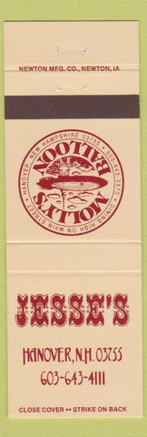 Matchbook Cover - Jesse's Hanover NH Molly's Balloon West Lebanon