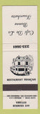 Matchbook Cover - Cafe De La Bonne Fourchette Ottawa ON WEAR