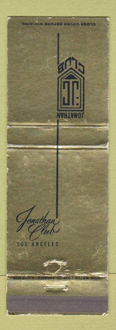 Matchbook Cover - Jonathan Club Los Angeles CA WORN