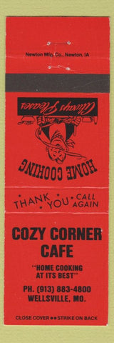 Matchbook Cover - Cozy Corner Cafe Wellsville MO