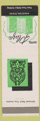 Matchbook Cover - Hotel Plaza Houston TX