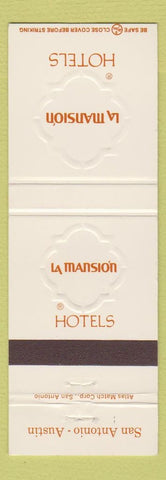 Matchbook Cover - LA Mansion Hotels San Antonio Austin TX