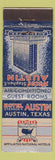 Matchbook Cover - Hotel Stephen F Austin TX
