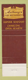 Matchbook Cover - Anthony's Restaurants Lynn Boston Marblehead MA
