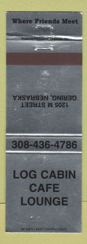 Matchbook Cover - Log Cabin Cafe Lounge Gering NE