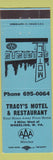Matchbook Cover - Tracy's Motel Restaurant Wheeling WV