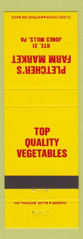 Matchbook Cover - Pletcher's Farm Market Jones Mills PA