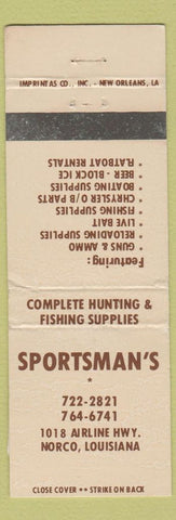 Matchbook Cover - Sportsman's Norco LA WEAR