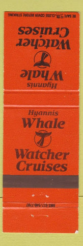 Matchbook Cover - Hyannis Whale Watcher Cruises MA Tourism