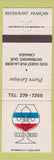 Matchbook Cover - LA Lucarne French Restaurant Outremont QC
