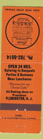 Matchbook Cover - Circle Diner Restaurant Flemington NJ