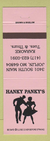 Matchbook Cover - Hanky Panky's Joplin MO Karaoke girlie