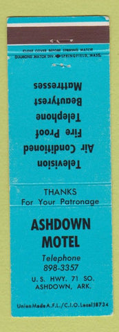 Matchbook Cover - Ashdown Motel Ashdown AR