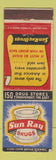 Matchbook Cover - Sun Ray Drugs Photo Prints WEAR