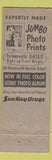 Matchbook Cover - Sun Ray Drugs Photo Prints WEAR