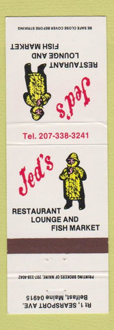 Matchbook Cover - Jed's Restaurant Fish Market Belfast ME