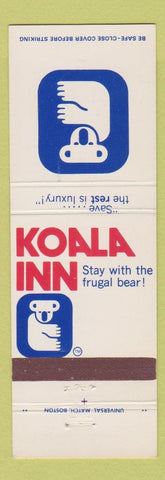 Matchbook Cover - Koala Inn Bangor ME Boston MA Hartford Windsor Locks CT