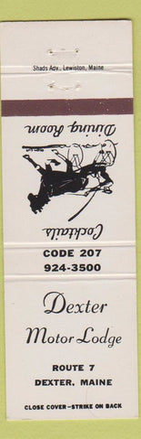 Matchbook Cover - Dexter Motor Lodge Dexter ME