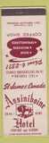 Matchbook Cover - Assiniboine Hotel St James MB buffalo