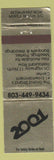 Matchbook Cover - 2001 Restaurant Myrtle Beach SC WEAR