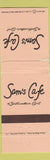 Matchbook Cover - Sam's Cafe Southwestern Grill Dallas TX Phoenix AZ