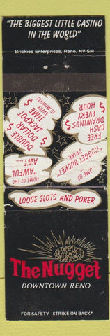 Matchbook Cover - Nugget Casino Reno NV WORN