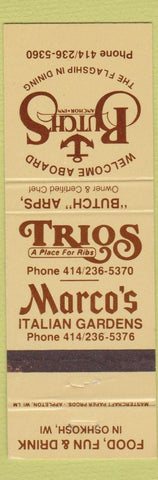 Matchbook Cover - Butch's Anchor Inn Oshkosh WI