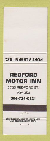 Matchbook Cover - Redford Motor Inn Port Alberni BC