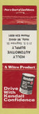 Matchbook Cover - Kendall oil gas Holly Auto Supply Holly MI