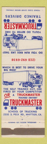 Matchbook Cover - Turckmaster Whittier CA Trucking School