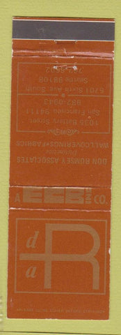 Matchbook Cover Don Rumsey Wall Coverings Fabrics San Francisco CA Seattle WEAR