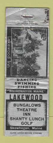 Matchbook Cover - Lakewood Binn Skowhegan ME POOR