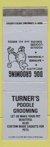 Matchbook Cover - Turner's Poodle Grooming dog Eldorado IL WEAR