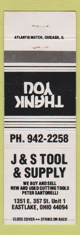 Matchbook Cover - J&S Tool Supply Eastlake OH