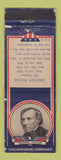 Matchbook Cover - 1930s Diamond President Zachary Taylor WEAR