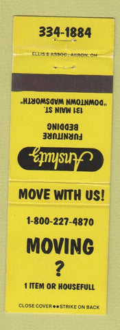 Matchbook Cover - Anshutz Furniture Bedding Wadsworth OH