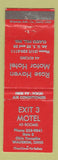 Matchbook Cover - Exit 3 Motel Wauseon OH Clarks Hill IN WORN