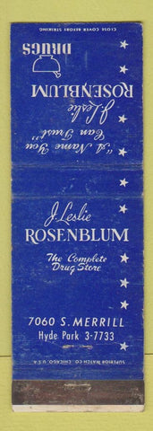Matchbook Cover - J Leslie Rosenblum Drug Store WEAR