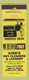 Matchbook Cover - King's Dry Cleaners Laundry Cass City MI WEAR