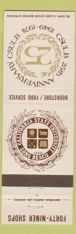 Matchbook Cover - California State Uniersity 49ers Long Beach CA 1974