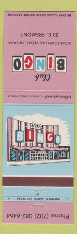 Matchbook Cover - Club Bingo Casino Las Vegas NV