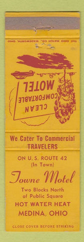Matchbook Cover - Towne Motel Medina OH WEAR