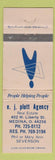 Matchbook Cover - EJ Plott Real Estate Agency Medina OH WEAR