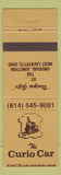 Matchbook Cover - Curio Car West Lafayette OH