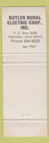Matchbook Cover - Butler Rural Electric Hamilton OH WEAR red