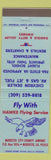 Matchbook Cover - Hawke Flying Service Modesto CA Airport Chevron oil gas