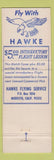 Matchbook Cover - Hawke Flying Service Modesto CA Airport Chevron oil gas